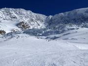 Piste du glacier sur le domaine skiable d'Hohsaas