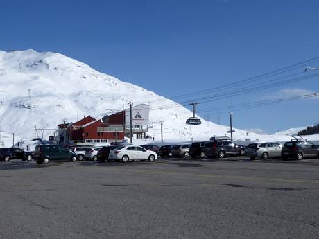 Val Bernina: Accès aux domaines skiables et parkings – Accès, parking Diavolezza/Lagalb