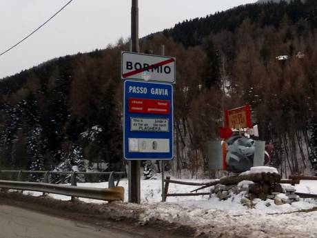 Valtellina: Accès aux domaines skiables et parkings – Accès, parking Santa Caterina Valfurva