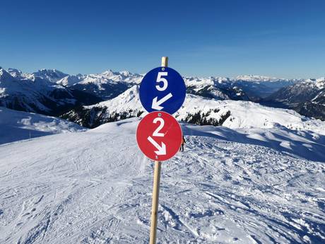 Alpenregion Bludenz: indications de directions sur les domaines skiables – Indications de directions Sonnenkopf – Klösterle