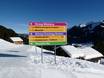 Bregenz: indications de directions sur les domaines skiables – Indications de directions Walmendingerhorn/Heuberg – Mittelberg/Hirschegg