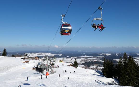 Le plus grand domaine skiable dans l' arrondissement de l'Allgäu oriental (Ostallgäu) – domaine skiable Nesselwang – Alpspitze (Alpspitzbahn)
