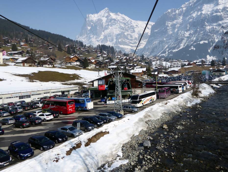 Parking Kleine Scheidegg/Männlichen Grindelwald/Wengen accès Kleine