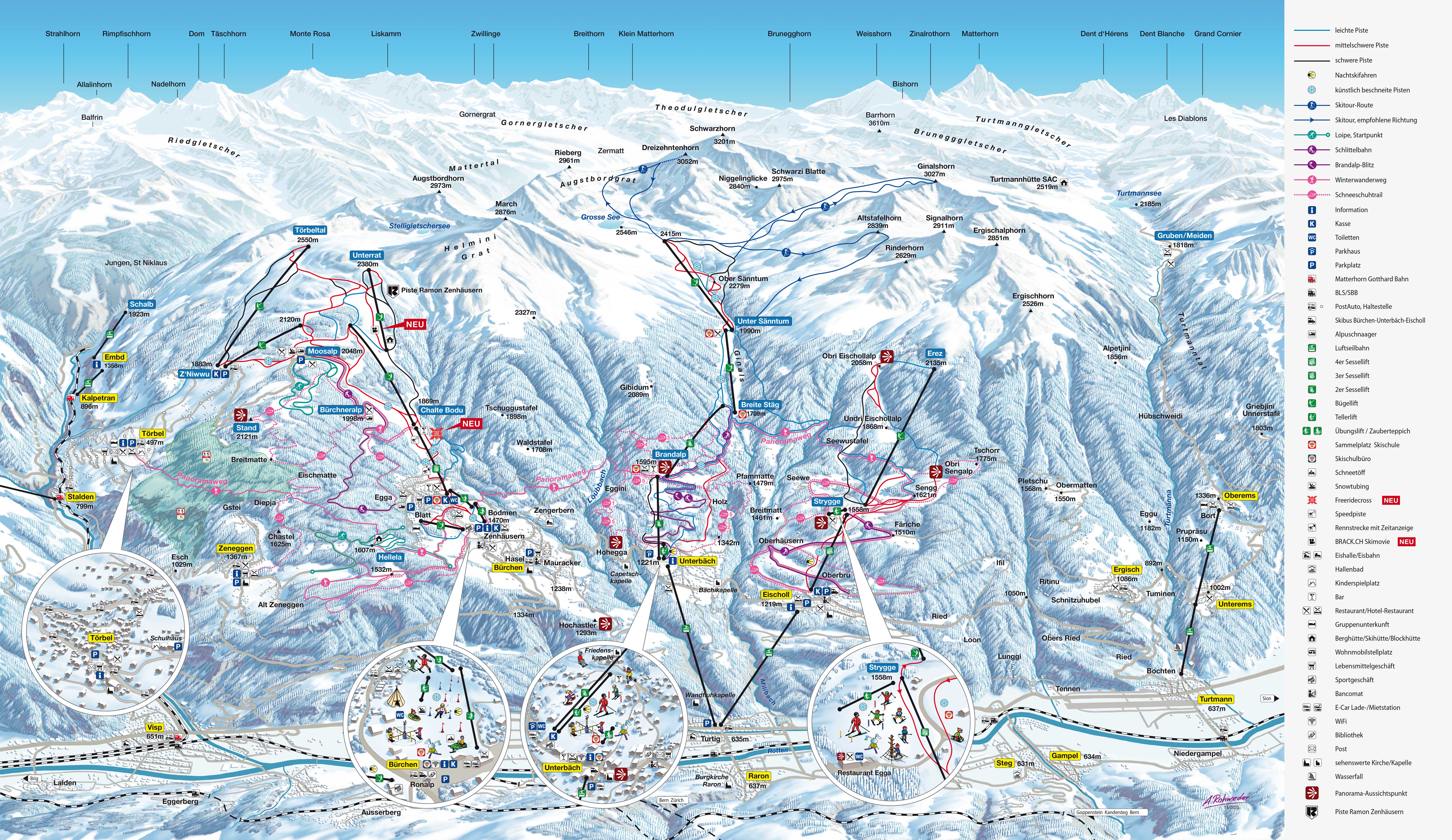 Domaine skiable Unterbäch – Brandalp/Ginals