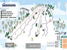 Plan des pistes Drozdovo – Nová Baňa