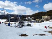 Vue sur les hébergements dans la Village Bowl