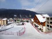 Vue sur les hébergements à la station de vallée Szczyrk-Jaworzyna