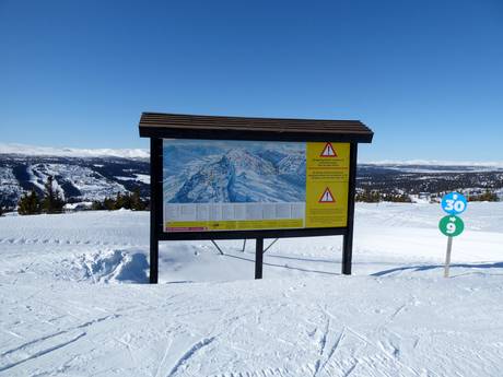 Oppland: indications de directions sur les domaines skiables – Indications de directions Kvitfjell