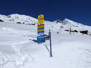 Panneau d'information sur l'état de la descente vers la vallée