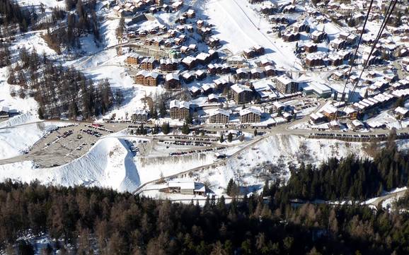 Val d'Anniviers: Accès aux domaines skiables et parkings – Accès, parking Grimentz/Zinal