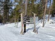 Signalisation des pistes dans le domaine skiable Idre Himmelfjäll