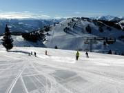 Piste sur le versant est à Scheffau