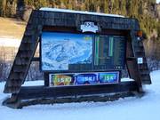 Plan des pistes avec informations d’exploitation actuelles au niveau du Klösterlebahn