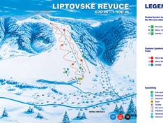 Plan des pistes Liptovské Revúce