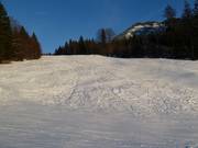 La piste difficile rejoint la piste facile.