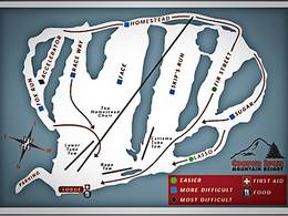 Plan des pistes Cooper Spur