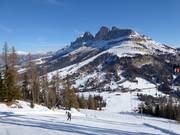 Vue depuis le col de Costalunga sur le groupe du Latemar