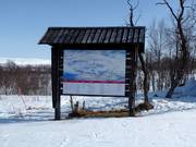Plan des pistes dans le domaine skiable Björkliden