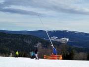 Lance à neige au Arber