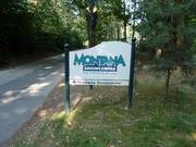 Panneau indicateur vers la halle de ski Montana Snowcenter