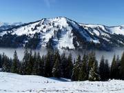 Vue depuis la station supérieure en direction du Riedberger Horn