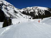 Large piste facile au bas du Thaneller