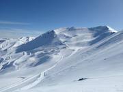 Vue sur le domaine skiable Mt. Hutt