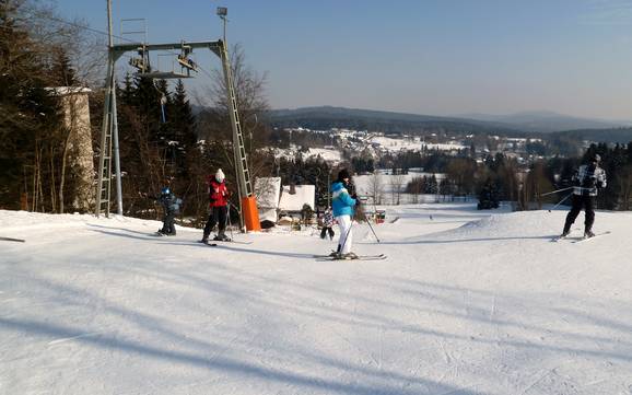 La plus haute gare aval dans l' arrondissement de Bayreuth – domaine skiable Bleaml Alm – Neubau (Fichtelberg)