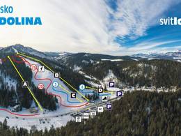 Plan des pistes Lopušná dolina – Svit