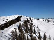 Bifurcation de la piste Kogelalmabfahrt et direction Höchalmrinne