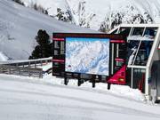Tableau panoramique avec des informations actualisées dans le domaine skiable d'Ischgl