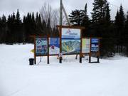 Plan des pistes avec signalisation à la station supérieure