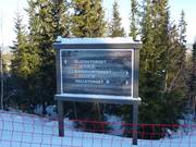Signalisation des pistes à Lindvallen