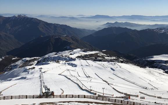 Skier près de Lo Barnechea