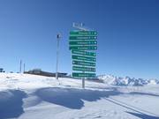 Panneau des pistes dans le domaine skiable