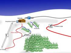 Plan des pistes Ködellift – Nordhalben