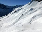 Domaine skiable non sécurisé en accès libre au télésiège Pleusbahn