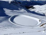 Lac de retenue dans le domaine skiable Meran 2000