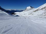 Large piste avec vue sur l'Ifinger