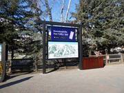 Plan des pistes à la station de vallée avec informations en temps réel