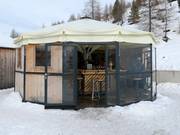 Martin's Schirm au refuge Grünbodenhütte