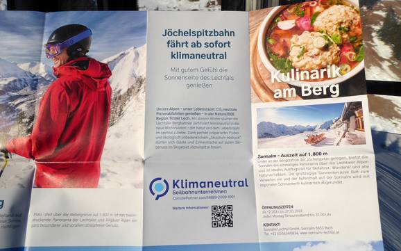 Lechtal (vallée du Lech): Domaines skiables respectueux de l'environnement – Respect de l'environnement Jöchelspitze – Bach