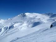Vue sur les pistes du domaine skiable Mt. Hutt