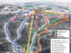 Plan des pistes Dagali Fjellpark