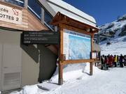 Plan des pistes et affichage du taux de fréquentation