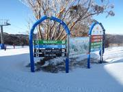 Signalisation des pistes dans le domaine skiable de Thredbo