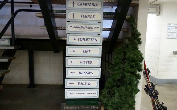 Belgique: indications de directions sur les domaines skiables – Indications de directions Snow Valley – Peer