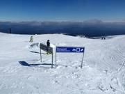 Signalisation des pistes dans le domaine skiable de Tūroa