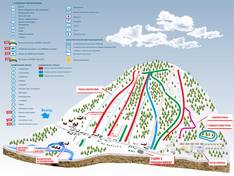 Plan des pistes Solnechnaya Dolina (Sunny Valley)