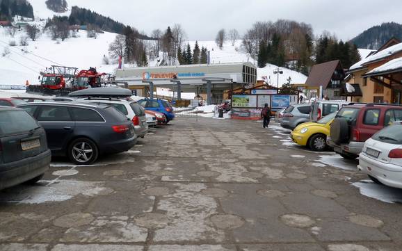 Grande Fatra (Veľká Fatra): Accès aux domaines skiables et parkings – Accès, parking Donovaly (Park Snow)
